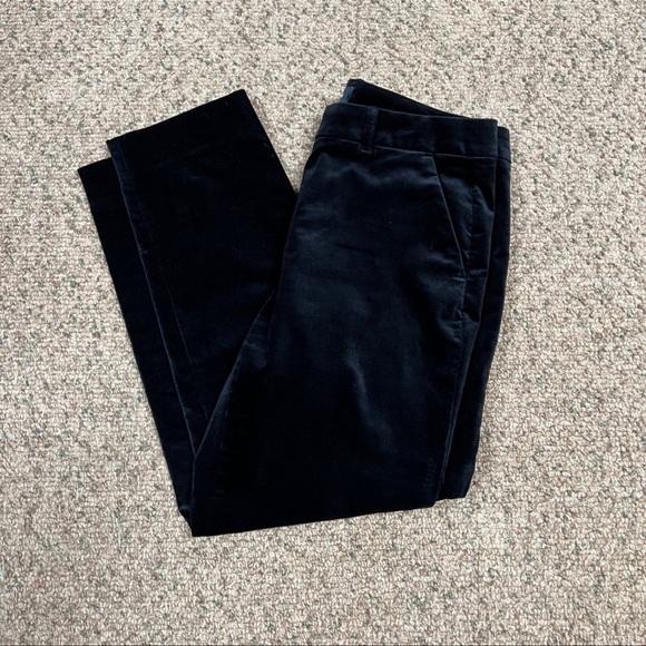 WHBM Black Velvet Slim Ankle Pants Size 10 - Picture 11 of 11